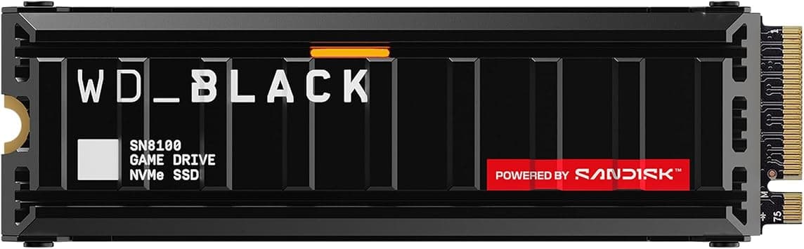 WD_BLACK SN8100 4TB PCIe 5.0x4 NVMe M.2 SSD with Heatsink, up to 14,900MB/s read speed, up to 14,000MB/s write speed, Next Gen TLC 3D NAND on Amazon.ae - Price Tracker