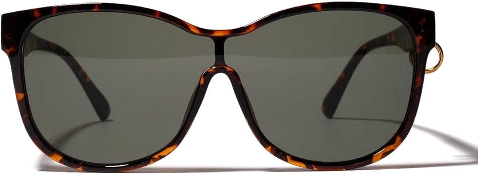 Temples Circled With Circle Shape Cat Accessory Sunglasses Personality Avant Piece Sheet Glasses Sunglasses for Women (Color : Green) on Amazon.ae - Price Tracker