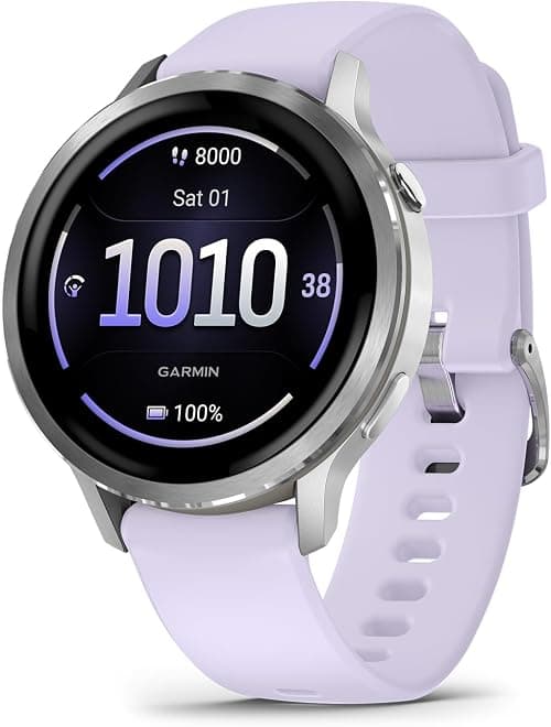 GARMIN Venu 4-41mm, Silver/Periwinkle | AMOLED GPS Smartwatch with Up to 10 Days of Battery Life | Advanced Health & Fitness Features | Bright LED Flashlight, Advanced Sleep Tracking على Amazon.ae - متتبع الأسعار