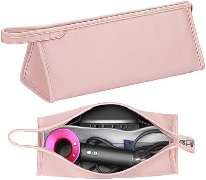 eWINNER PU Leather Travel Case Compatible with Dyson Airwrap Styler/Shark Flexstyle/Portable Storage Bag for Dyson Supersonic Hair Dryer Waterproof Anti-scratch Protection Organizer Travel (Pink) - Best Deal Finder