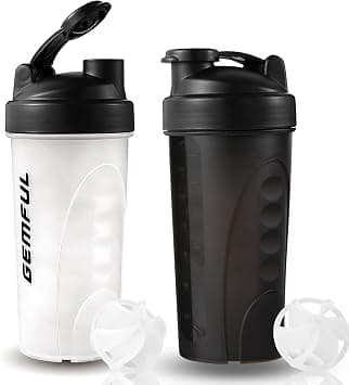 GEMFUL Shaker Cups for Protein Shakes 2 Pack Leakproof on Amazon - Best Deal Finder