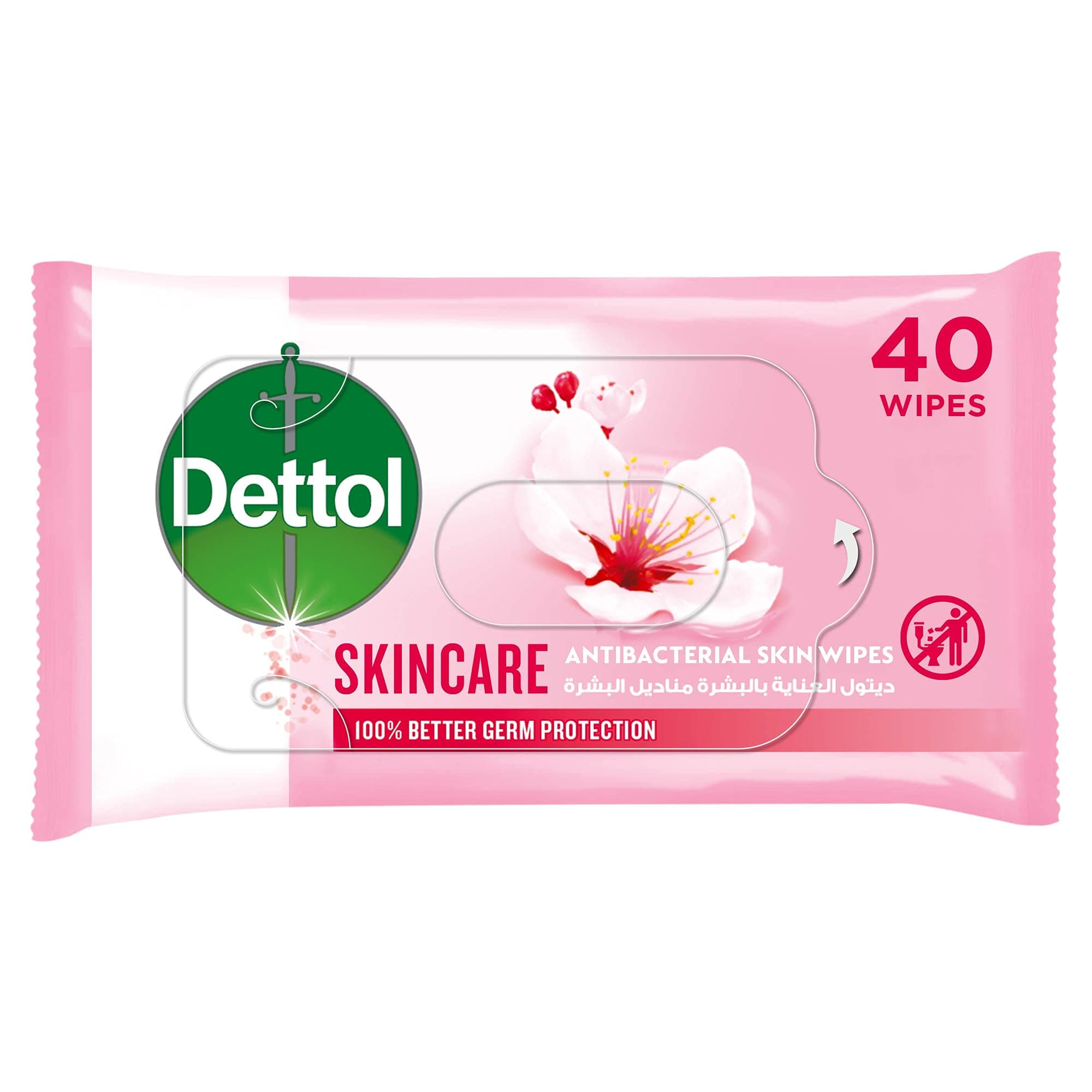 Dettol Skincare Antibacterial Skin Wipes 40 Count on Amazon.ae - Price Tracker