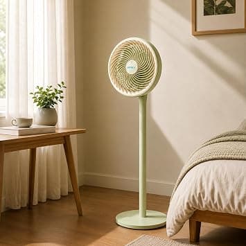 MODI 10 Inch Standing Pedestal Fan, 70W Electric Floor Fan With 3 Speed Settings, 5 Blades, Type-G Plug, Adjustable Tilt Head, Quiet Airflow For Bedroom, Living Room & Office, Green on Amazon.ae - Price Tracker