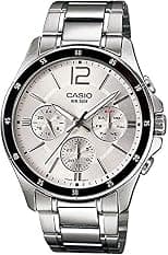 Casio Men's Watch - MTP-1374D-7AVDF Silver Dial, Silver Band - Best Deal Finder