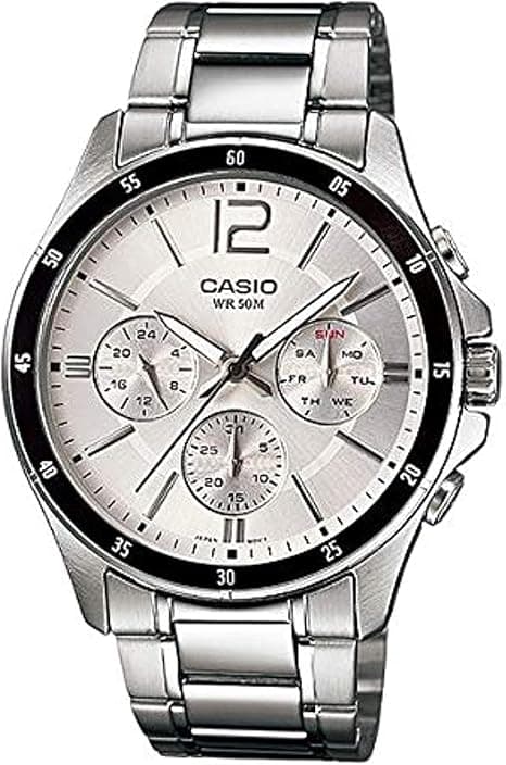 Casio Men's Watch - MTP-1374D-7AVDF Silver Dial, Silver Band on Amazon.ae - Price Tracker