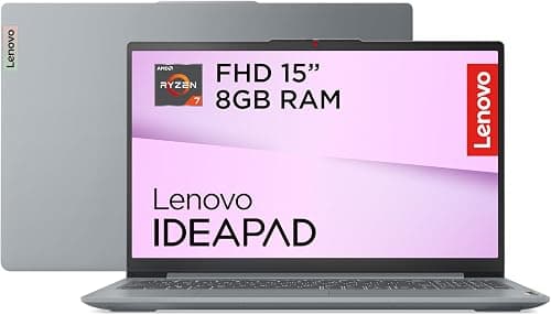 Lenovo IdeaPad Slim 3 15ABR8, 15.6"FHD Display, AMD Ryzen 7 7730U, 8GB RAM, 512GB SSD, Integrated AMD Radeon Graphics, Win 11, ENG-ARB KB, Arctic Grey - [82XM005LAX] على Amazon.ae - متتبع الأسعار