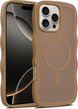 for iPhone 12/12 Pro Case, Compatible with Magsafe Wave Frame Design Translucent Matte Back Silicone Bumper Protective Magnetic Phone Case iPhone 12/12 Pro 6.1'' for Women Girls, Brown on Amazon.ae - Price Tracker