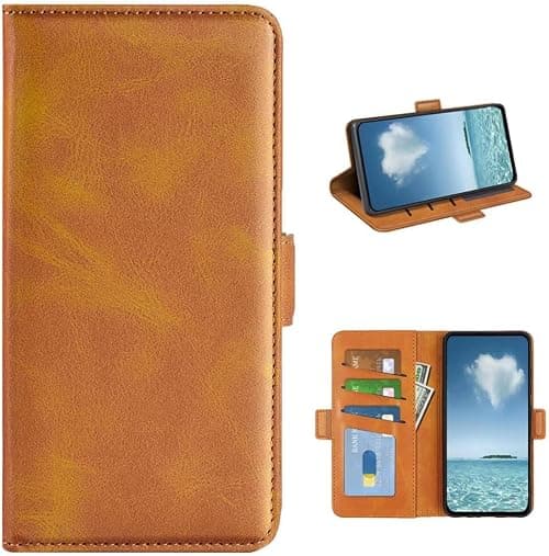 COQUE Case for Xiaomi Poco F8 Ultra 5G Shell,Double Buckle Side Suction Cowhide Pattern Flip Cover with Card Slot Leather Case for Xiaomi Poco F8 Ultra 5G-Yellow on Amazon.ae - Price Tracker