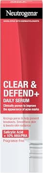 Neutrogena Clear & Defend+ Daily Serum (1x 30ml), Refining and Clearing Face Serum with Salicylic Acid, AHA/PHA, Daily-Use Oil-Free Serum for Spot-Prone Skin to Help Defend Against Breakouts - Best Deal Finder