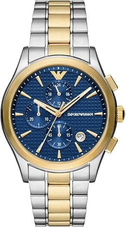 Emporio Armani Paolo AR11579 Men's Watch Quartz/Chrono Movement 42 mm Case Size with a Stainless Steel Bracelet - Best Deal Finder