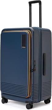 MOKOBARA The Access Trunk Expandable Luggage | Unisex Polycarbonate Hardshell sided Inline Suitcase With Built In Tsa Lock Travel Inline Suitcase Ocean Sunray (Blue and Yellow) H-77 cms Large على Amazon.ae - متتبع الأسعار