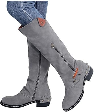 Women Vintage Victorian Gothic Mid Calf Height Boots Casual Lace up Thick High Heels Booties Winter Warm Shoes على Amazon.ae - متتبع الأسعار