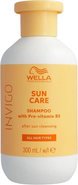 Wella Professionals Invigo Sun Care, After Sun Cleansing Shampoo, Gently Cleanses For All Hair Types, With Sun-Blend & Pro-Vitamin B5 To Deeply Hydrate, Protect & Repair Hair, 300ml - Best Deal Finder