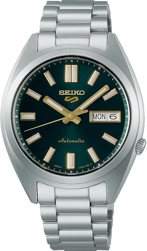 Seiko SRPL57K1 5 Sports SNXS Stainless Steel Automatic Watch for Men, 37.4 mm Case Size, Green/Silver on Amazon.ae - Price Tracker