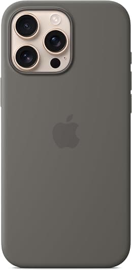 Apple iPhone 16 Pro Max Silicone Case with MagSafe - Stone Gray ​​​​​​​ - متتبع أسعار Amazon.sa