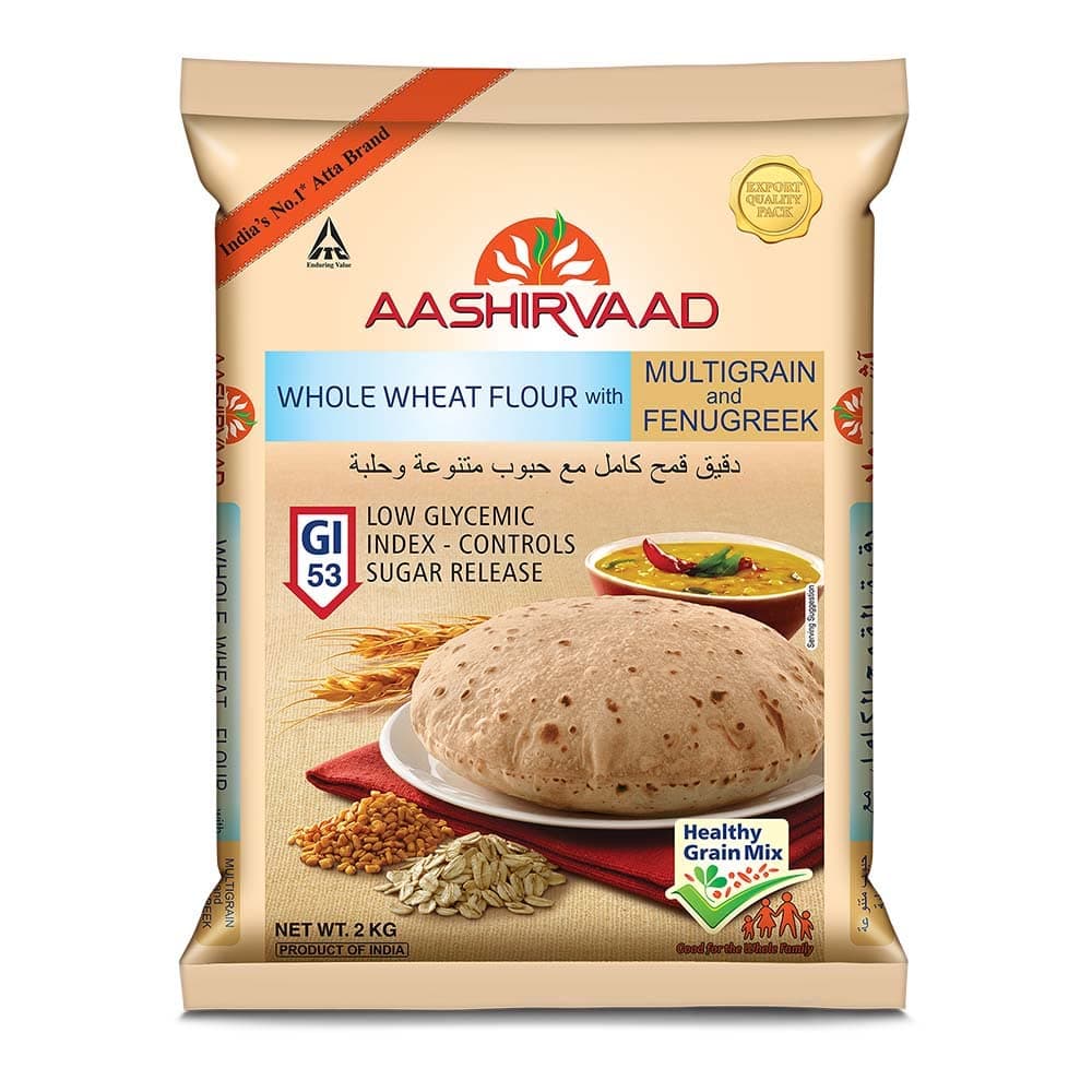 AASHIRVAAD ATTA with Multigrain and Fenugreek 2kg on Amazon.ae - Price Tracker