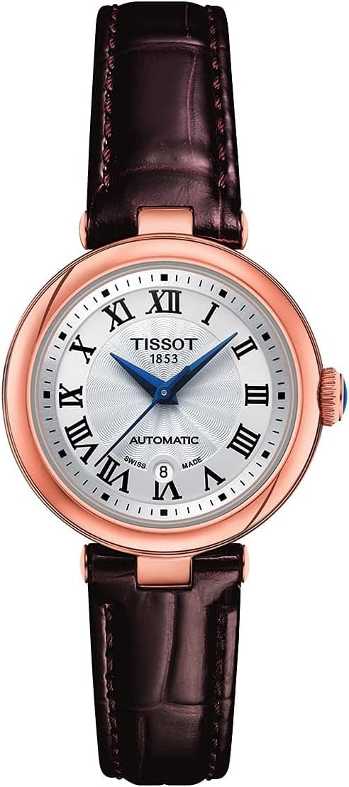 Tissot Womens Bellissima Automatic 316L Stainless Steel case with Rose Gold PVD Coating Swiss Automatic Watch, Brown, Leather, 5 (T1262073601300) on Amazon.ae - Price Tracker
