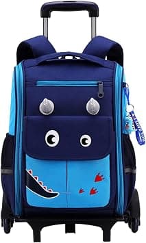Rolling Backpack | Adjustable Rolling Backpack for School - Large Capacity 2-in-1 Wheeled School Bookbag for Boys Girls Travel School on Amazon.ae - Price Tracker