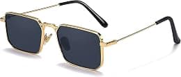 Naomi Rectangular Sunglasses Classic Retro Metal Frame Small Size UV400 UV Protection For Men And Women - Best Deal Finder