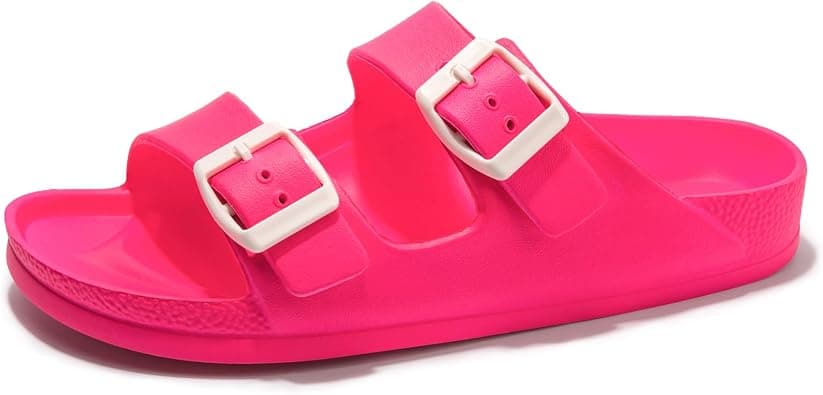 FUNKYMONKEY Women's Comfort Slides Double Buckle Adjustable EVA Flat Sandals on Amazon.ae - Price Tracker