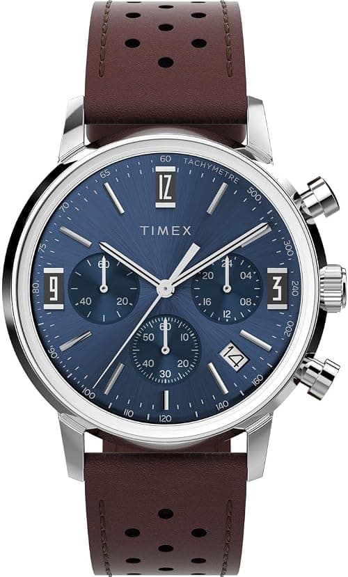 Timex Men Chronograph Quartz Watch with Leather Strap TW2W10100 on Amazon.ae - Price Tracker
