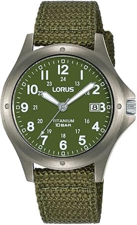 Lorus Gents Military Titanium Watch RG875CX9 (RXD425L8 re-Issue) على Amazon.ae - متتبع الأسعار