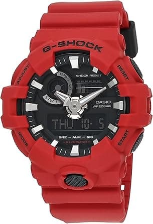 Casio G-Shock Watch - GA-700-4ADR Black Dial, Red Band on Amazon.ae - Price Tracker