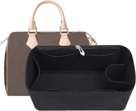 Lckaey Purse Inserts for Speedy 25 Organizer Insert, for monogram bag, HandBag protective insert Tote Bag and hand bag protector, organizer insert 1083black-M on Amazon.ae - Price Tracker