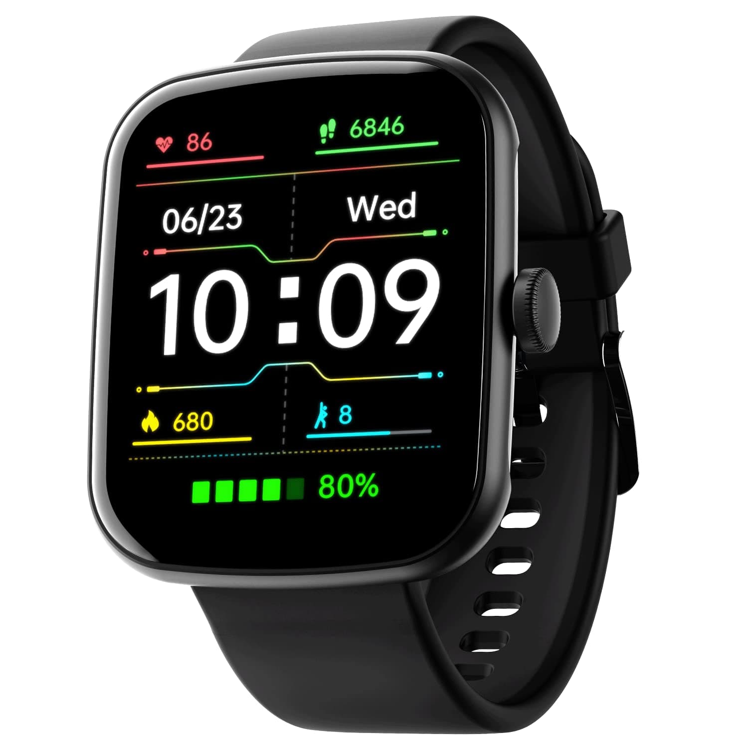 boAt Wave Style with 1.69" Square HD Display, HR & SpO2 Monitoring, 7 Days Battery Life, Multiple Watch Faces, Crest App Health Ecosystem, Multiple Sports Modes, IP68(Active Black) on Amazon.ae - Price Tracker