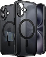 JETech Magnetic Case for iPhone 16 6.1-Inch with Camera Control Button, Compatible with MagSafe, Translucent Matte Back Slim Shockproof Phone Cover (Black) - Best Deal Finder