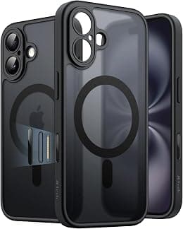 JETech Magnetic Case for iPhone 16 6.1-Inch with Camera Control Button, Compatible with MagSafe, Translucent Matte Back Slim Shockproof Phone Cover (Black) - Best Deal Finder