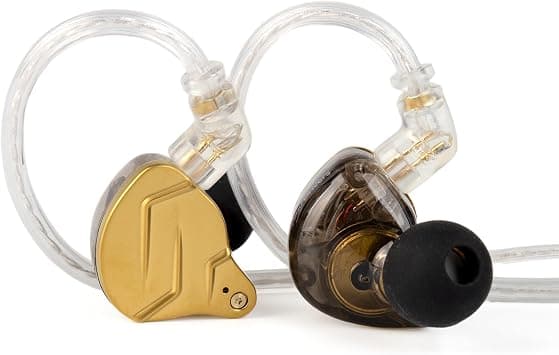 Yinyoo KZ ZSN Pro X in Ear Buds Earphones Hybrid Dynamic Driver Balanced Armature Earbuds Headphones Dual Driver 1DD 1BA Deep Bass Stereo Sound Ergonomic Comfortable Earphones (with mic, Golden) on Amazon.ae - Price Tracker