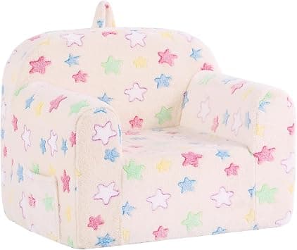Tiita Kids Sofa, Childrens Couch with Carry Handle, Portable Toddler Foam Sofa Couch,Nursery Kids Couch, Lightweight Kids Chair for Playroom, Dorm Room, Small Space,Faux Fur Colored Star on Amazon.ae - Price Tracker