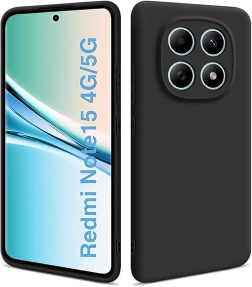 for Redmi Note 15 5G Case, Slim Lightweight Matte Finish Protective Shell, Anti-Fingerprint & Anti-Scratch, Precise Camera Hole Protection, Sweat-proof Ultra-Thin Back Cover - Black on Amazon.ae - Price Tracker