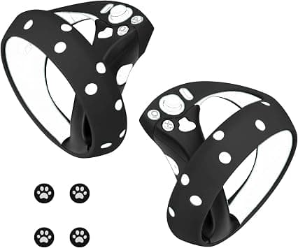 Geekria Silicone Controller Cover Compatible with Sony PlayStation VR2, PS VR2 Anti-Fall Protective Handle Sleeve, Soft Ring Hand Grips, Unibody Design (Black) on Amazon.ae - Price Tracker