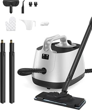 Steam Cleaner, 293°F 58 PSI Powerful Multipurpose Handheld Steam Mop for Home Use, 16 Attachments, 50Oz Capacity, Heavy Duty Steamer for Carpets, Floors, Cars, Tiles, Crack Cleaning, Silver on Amazon.ae - Price Tracker
