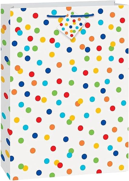 Unique Rainbow Polka Dots Jumbo Gift Bag, Large Glossy Paper Gift Bag with Handles & Tag, Oversized for Birthday, Baby Shower, Anniversary, Celebration & Party Supplies on Amazon.ae - Price Tracker