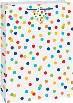 Unique Rainbow Polka Dots Jumbo Gift Bag, Large Glossy Paper Gift Bag with Handles & Tag, Oversized for Birthday, Baby Shower, Anniversary, Celebration & Party Supplies - Best Deal Finder