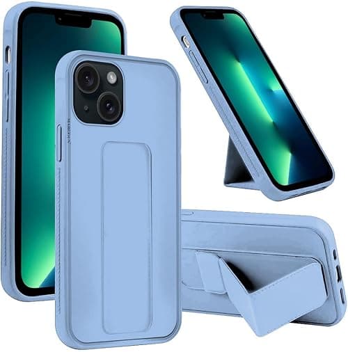 MARGOUN For iPhone 15 Plus Case Cover Finger Grip holder Phone Car Magnetic Multi-function Shockproof Protective Case Two-in-one Phone holder Case (Sky blue, IPhone 15 Plus) على Amazon.ae - متتبع الأسعار
