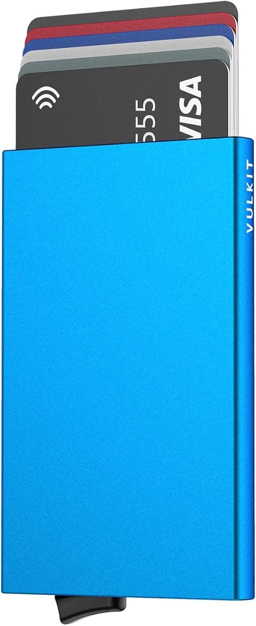 Pop Up Wallet, Slim Minimalist Credit Card Holder For Men and Women RFID Blocking Mini Metal Case on Amazon.ae - Price Tracker