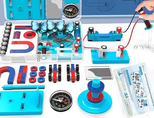 Science Magnets Experiment Set, Science Experiment Magnets Set for Kids Electromagnet and Basic Circuit Tools Kit, Physics Lab Basic Circuit Board Kit for Learning Starter على Amazon.ae - متتبع الأسعار