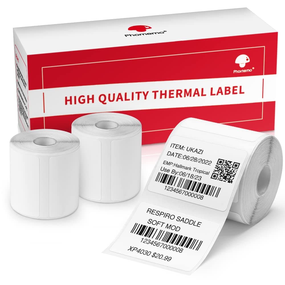 Phomemo 3 Rolls M120/M110/M110S/M200/M220 Thermal Paper 1.57'' x 1.18''(40x30mm), Phomemo Multipurpose Barcode/FNSKU/FBA Labels, 230Labels/Roll, Black on White on Amazon.ae - Price Tracker