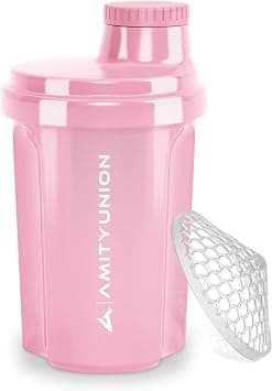 AMITYUNION Protein Shaker 300 ml "Heaven" Leak-Proof, BPA-Free with Click-In Strainer & Scale for Creamy Whey Shakes, Gym Fitness Cup for Isolates & Sports Concentrates, Protein Shaker, Coral Pink on Amazon.ae - Price Tracker