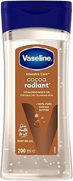 Vaseline Intensive Care Cocoa Radiant Vitalizing Body Oil With 100% Pure Cocoa Butter & Replenishing Oils For Long-Lasting Radiant Glow| Non-Greasy Body Gel Oil for Healthy & Glowing Skin| 200 ml on Amazon.ae - Price Tracker