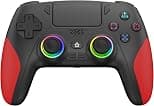 IWGAME Wireless Controller for PS-5/PC, Hall Effect Joysticks & Triggers Gaming Controller with Programmable/Remap/Turbo/LED Light Functions, 3.5MM Headphone Jack, Dual Vibration(Black) - متتبع أسعار Amazon.sa