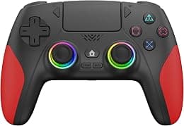IWGAME Wireless Controller for PS-5/PC, Hall Effect Joysticks & Triggers Gaming Controller with Programmable/Remap/Turbo/LED Light Functions, 3.5MM Headphone Jack, Dual Vibration(Black) - متتبع أسعار Amazon.sa
