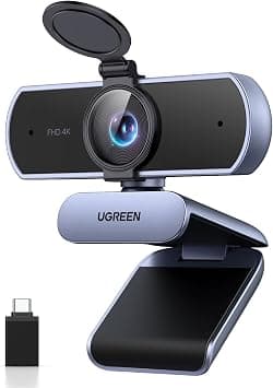 UGREEN 4K Webcam with Microphone, Built-in Privacy Cover, Autofocus Streaming Webcam, 70°FOV Computer Camera, Plug and Play USB Webcam for Online Calling/Conferencing, Zoom/Facetime/YouTube, Laptop/PC - Best Deal Finder