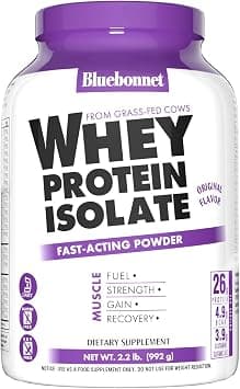 Bluebonnet Nutrition Blue Bonnet Whey Protein Isolate Dietary Supplement Powder, Orginal على Amazon.ae - متتبع الأسعار