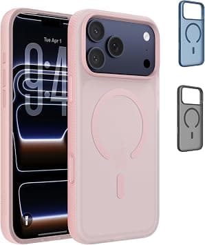 Belkin SheerForce Grip MagSafe Compatible iPhone 17 Pro Max Case with Slim Design & Anti-Slip Side Lines - Magnetic, Transparent, & Shockproof Protective iPhone Case - Pink on Amazon.ae - Price Tracker
