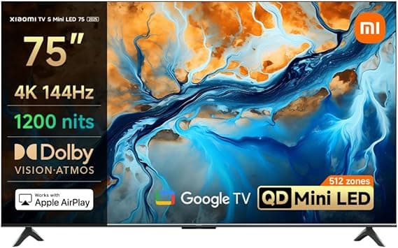 Xiaomi TV S Mini LED 75" 2025 | Bright 4K QD-MiniLED display with accurate color | 144Hz refresh rate | Premium metal finish with ultra slim-bezel design | Powerful AI engine for image enhancement on Amazon.ae - Price Tracker